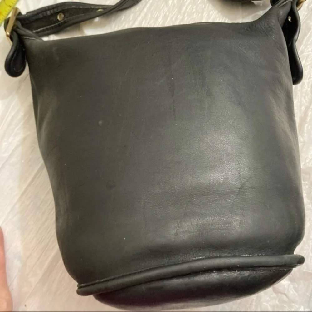 Coach Bucket Duffle Helen Legacy Feed Vintage 9953 Black Leather Bag